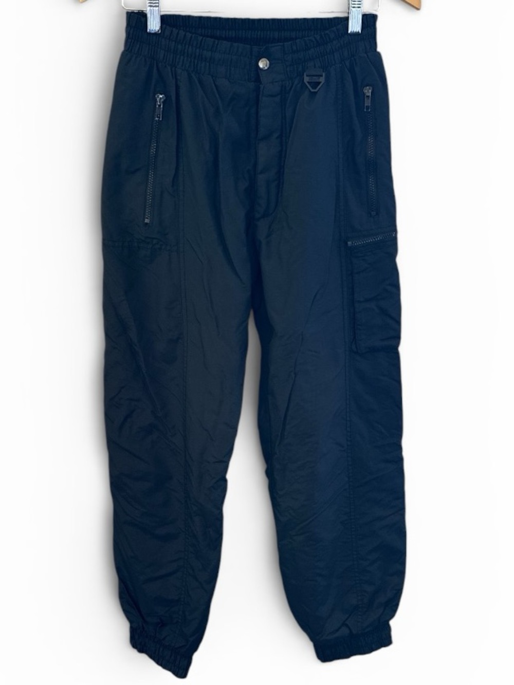 Men's Navy Elastic-Waist Cargo Jogger Pants